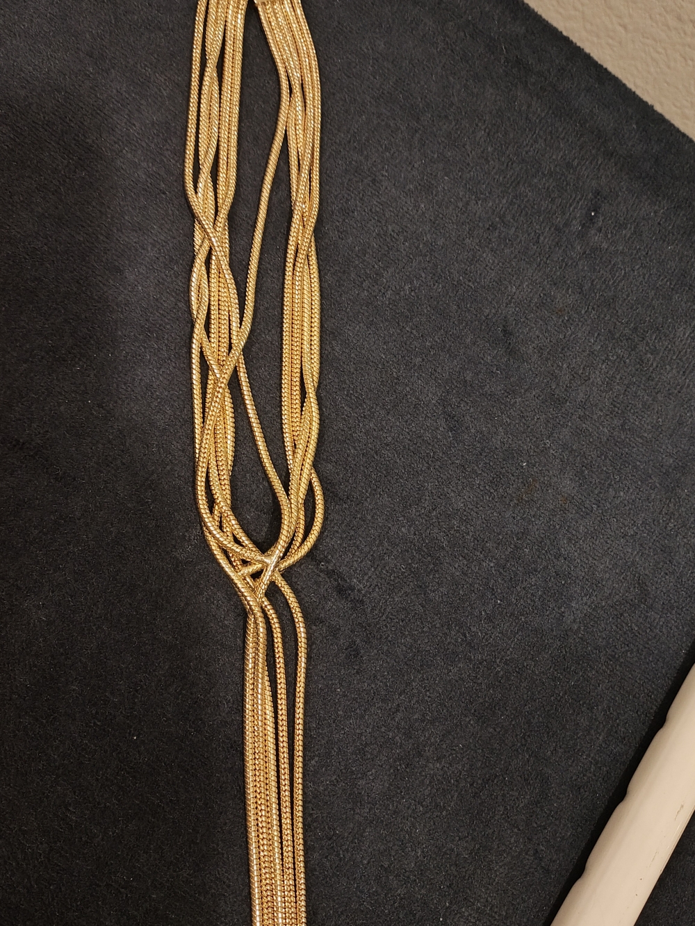 Gold Multi-Strand Knot Pendant Necklace - Women Jewelry